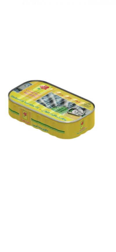 سمك ماكريل بزيت صويا وردة حمراء 125غم 